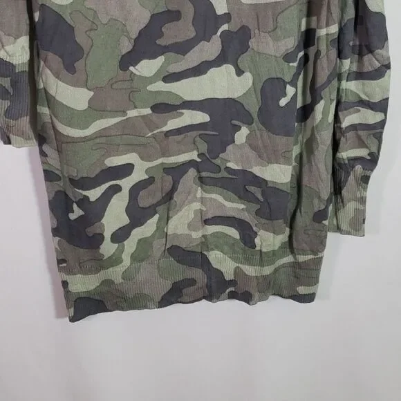 Inc Camo-Print Off-The-Shoulder Cutout Tunic Top Green Size Medium (AI) - Picture 6 of 9